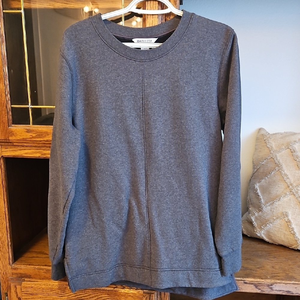 Athleta Charcoal Sweatshirt With Side Pockets
